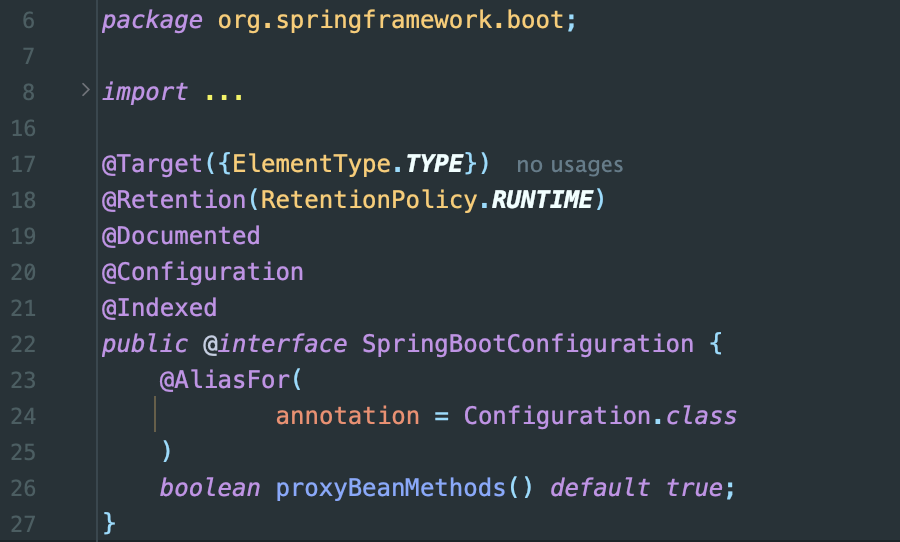 @SpringBootConfiguration 어노테이션