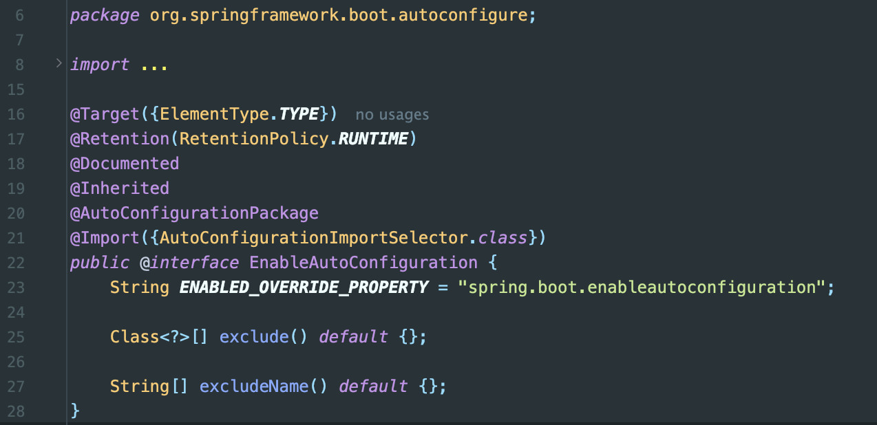 @EnableAutoConfiguration 어노테이션