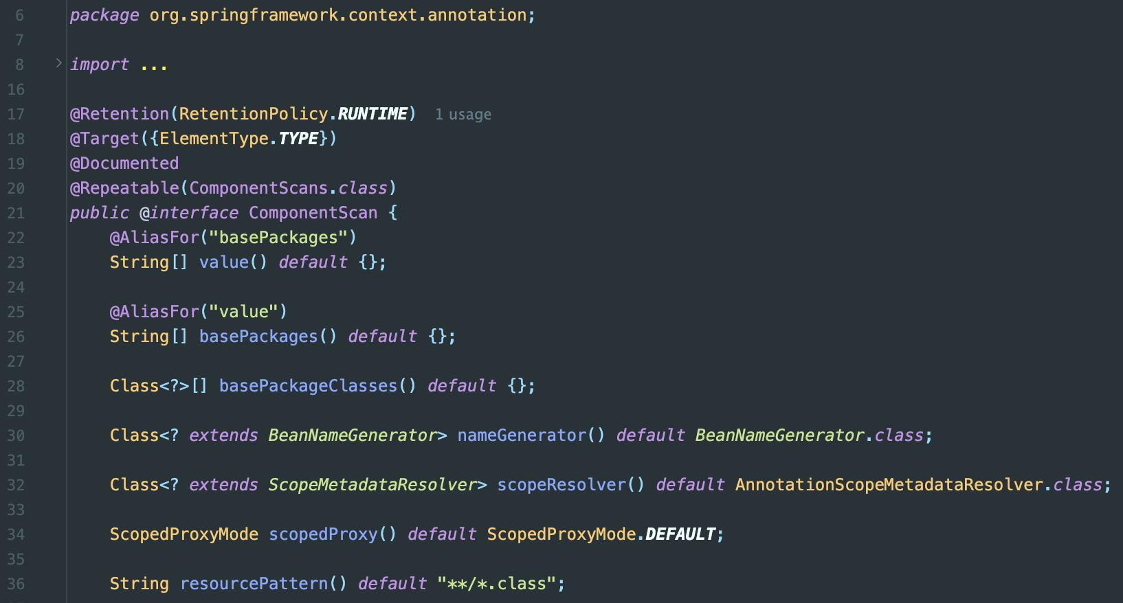 @ComponentScan 어노테이션