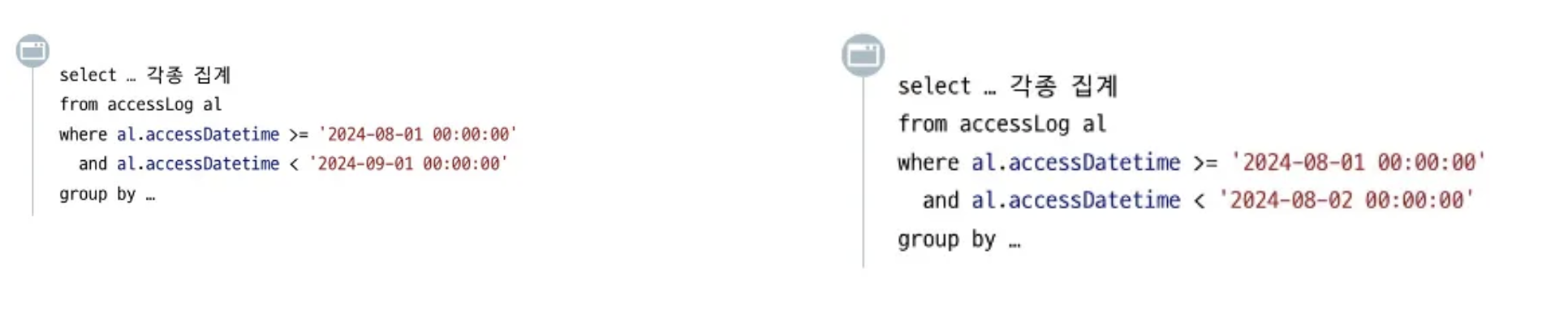 배치 쿼리 비교